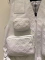 Louis Vuitton Virgil Abloh s Leather Utility Vest multi-pocket tactical Jacket 