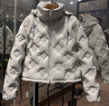               Boyhood Puffer Jacket Monogram FLOWER LEATHER DOWN JACKET     oat