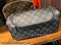 Louis Vuitton Damier Graphite Canvas Washbag Toiletry Bag Pouch Pochette clutch 