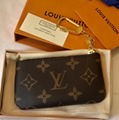 LOUIS VUITTON ZIPPY COIN PURSE DAMIER EBENE NEW ROSE BALLERINE