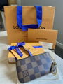 LOUIS VUITTON ZIPPY COIN PURSE DAMIER EBENE NEW ROSE BALLERINE