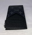 2020 LOUIS VUITTON Monogram Eclipse Taiga Coin Card Holder Reverse Monogram Card