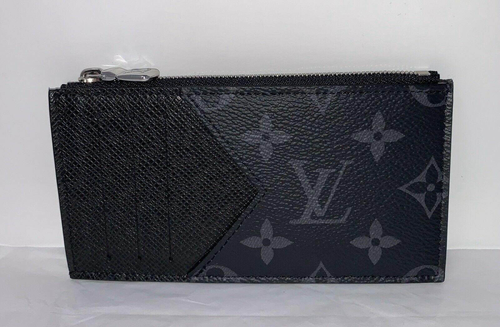 2020               Monogram Eclipse Taiga Coin Card Holder Reverse Monogram Card 18