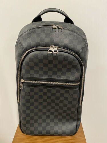 LOUIS VUITTON Damier Michael N58024 Graphite PVCx leather Men's Backpack men bag