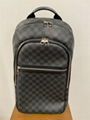 LOUIS VUITTON Damier Michael N58024 Graphite PVCx leather Men s Backpack men bag