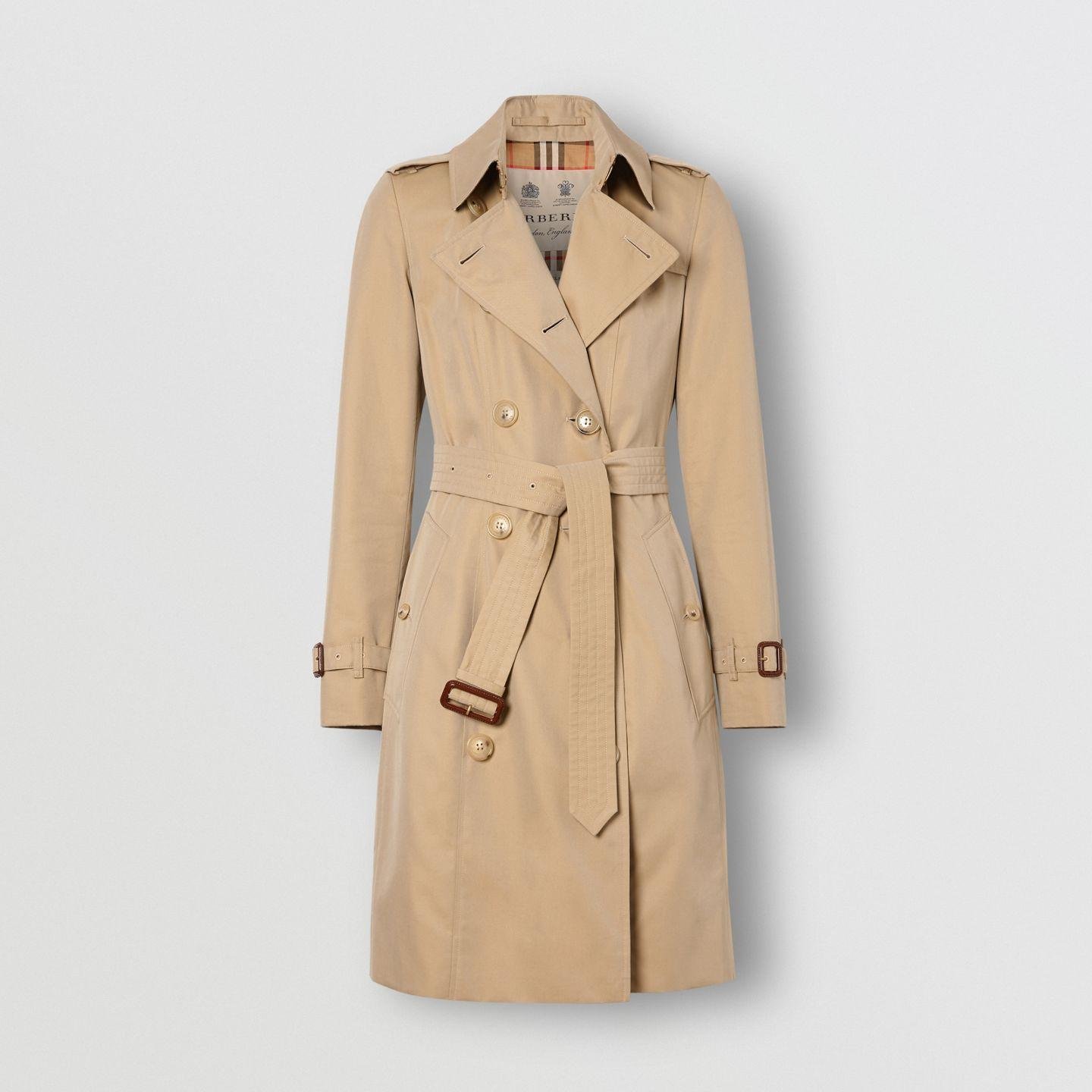          The Mid-length Chelsea Heritage Trench Coat Women cotton rain jacket  