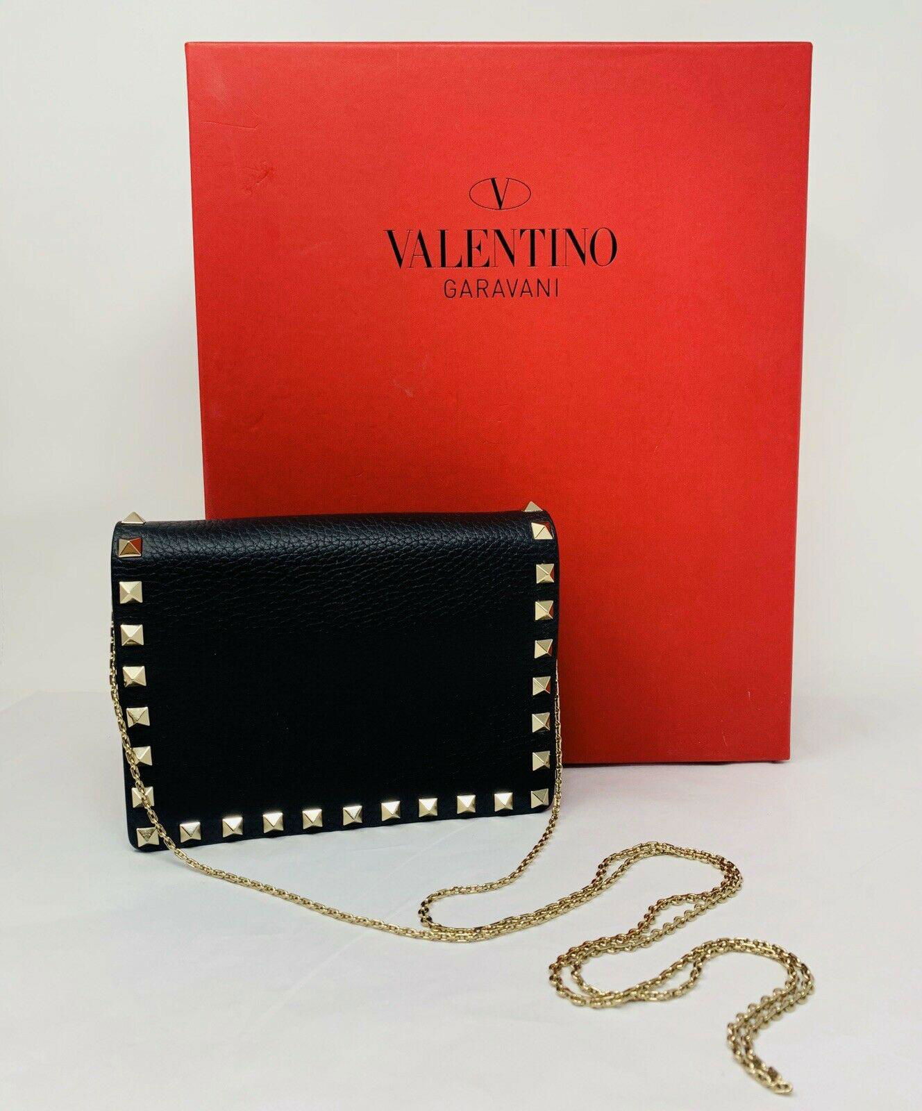 大人気 関税込国内発送 Wallet Small グレインCalf ROCKSTUD VALENTINO 折りたたみ財布 色・サイズを選択