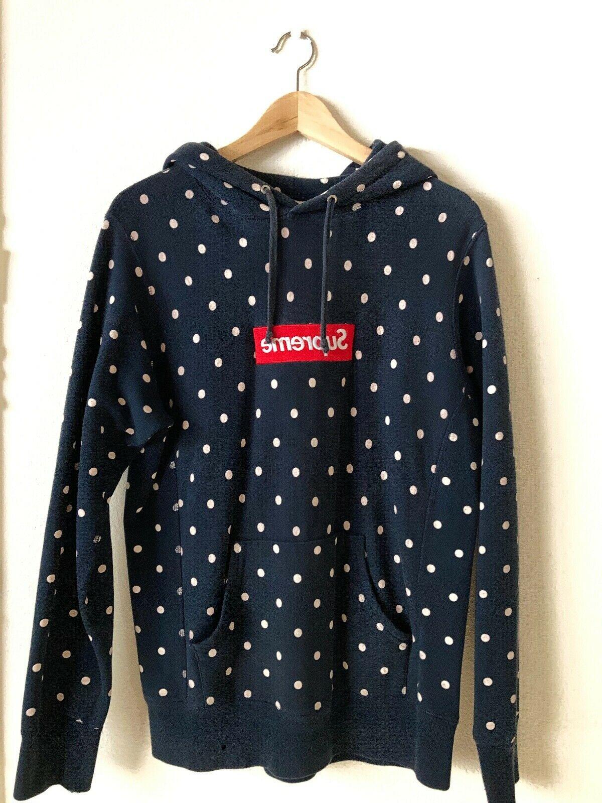comme des garcons supreme polka dot hoodie