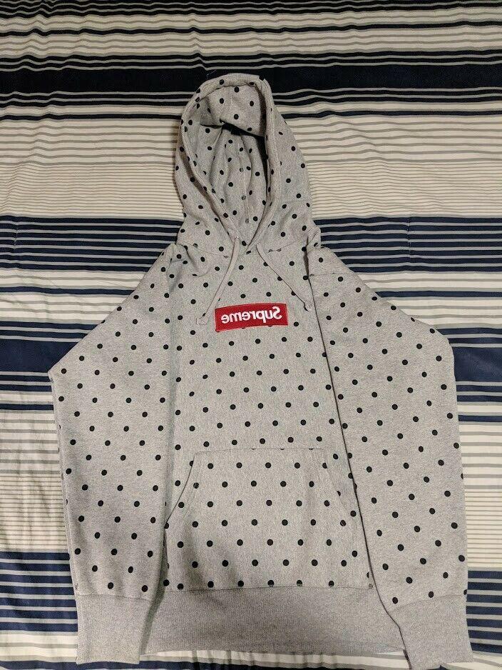 comme des garcons supreme polka dot hoodie