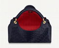 Louis Vuitton Black leather ARTSY MM Handbag blue