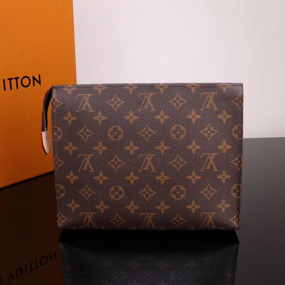 Louis Vuitton LV Toiletry Pouch M47542 Monogram luxury brand news wallet purse 