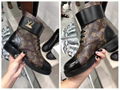 Louis Vuitton Wonderland Flat Ranger 1A2Q3N Patent Monogram lace up belt boot LV