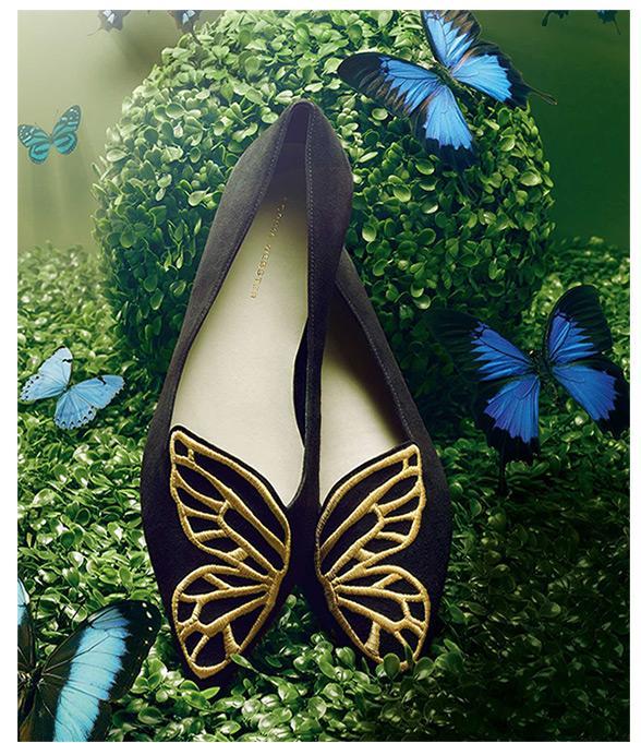 Sophia Webster embroidered Butterfly FLAT ladies Fashion suede flat 4