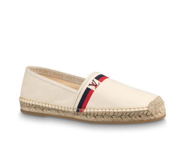               Bidart espadrille Flat Men     nitials cotton canvas Flats shoes 2