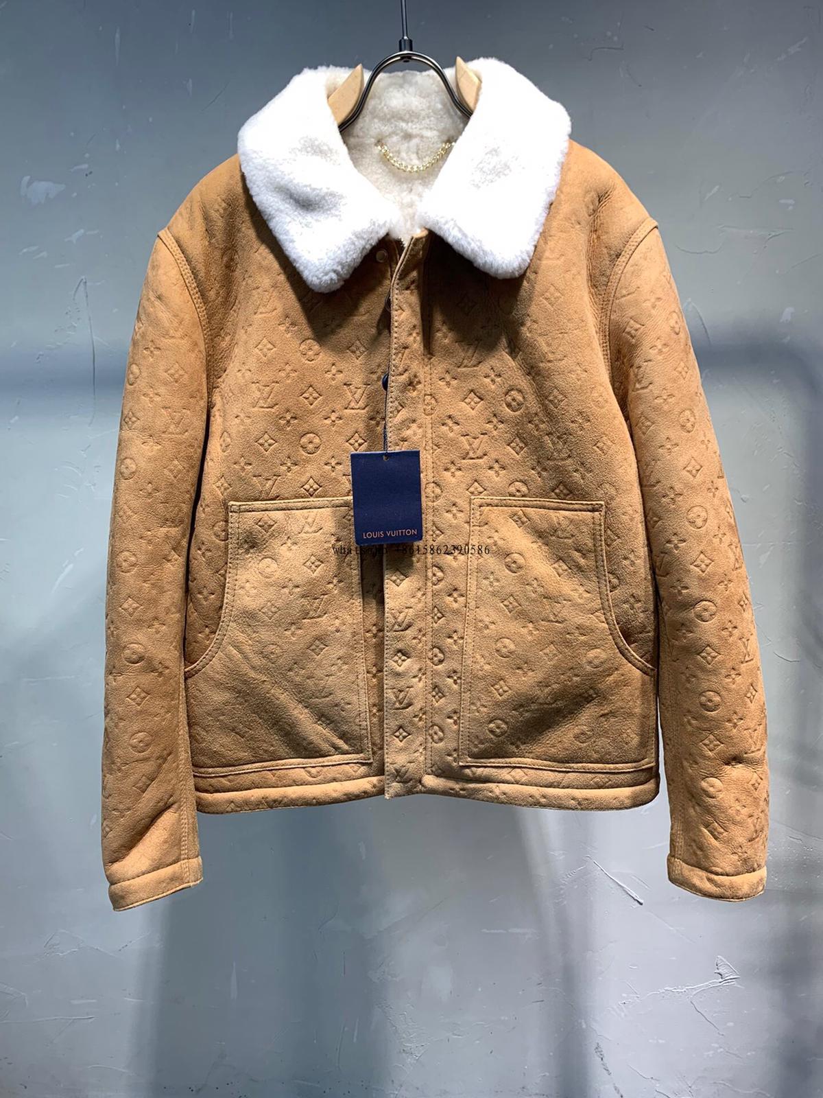 Louis Vuitton SHEARLING EMBOSSED MONOGRAM JACKET 