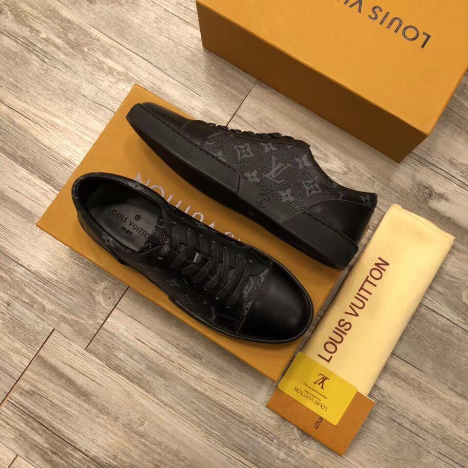 Louis Vuitton LV Match-Up Sneaker 1A2R4S Monogram Eclipse canvas men women shoes