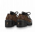 Louis vuitton iconic Monogram canvas BEAUBOURG PLATFORM DERBY LV lace up loafer 