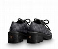 Louis vuitton iconic Monogram canvas BEAUBOURG PLATFORM DERBY LV lace up loafer 