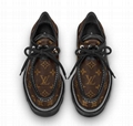 Louis vuitton iconic Monogram canvas BEAUBOURG PLATFORM DERBY LV lace up loafer 