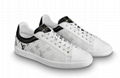 Louis Vuitton Luxembourg Sneaker 1A5E27 white grained calf leather laser-printed