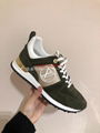 Louis Vuitton Run Away Sneaker 1A3CW4 suede calf leather Monogram-canvas shoes 