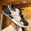 Louis Vuitton Run Away Sneaker 1A3CW4 suede calf leather Monogram-canvas shoes 