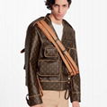 Louis Vuitton Monogram Admiral Jacket LV 1A5Q6E belt leather biker jackets men 