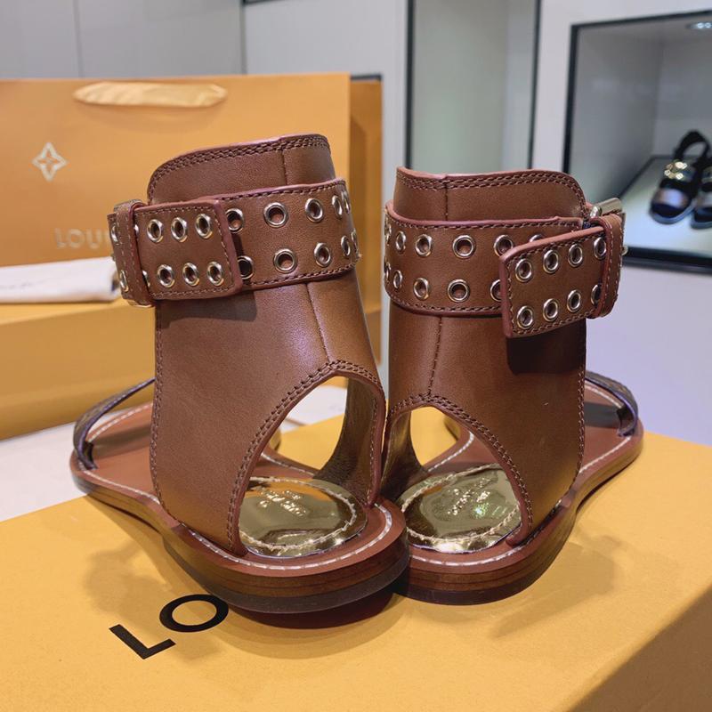 Louis Vuitton Passenger Flat Sandal LV 1A63ZZ ankle strap ladies fashion sandals