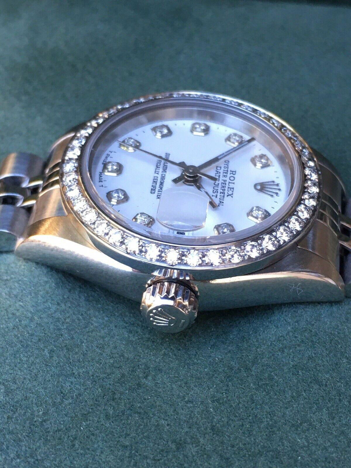 Rolex Lady Datejust 79174 Steel 26mm White Diamond Dial Diamond Bezel