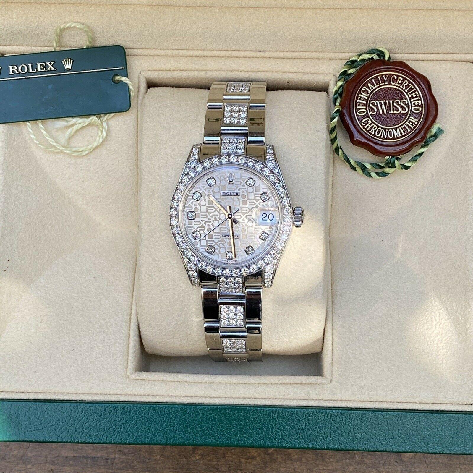 Rolex Datejust 178240 31mm Midsize Diamond Bezel, Lugs And Band. Factory Dial 3