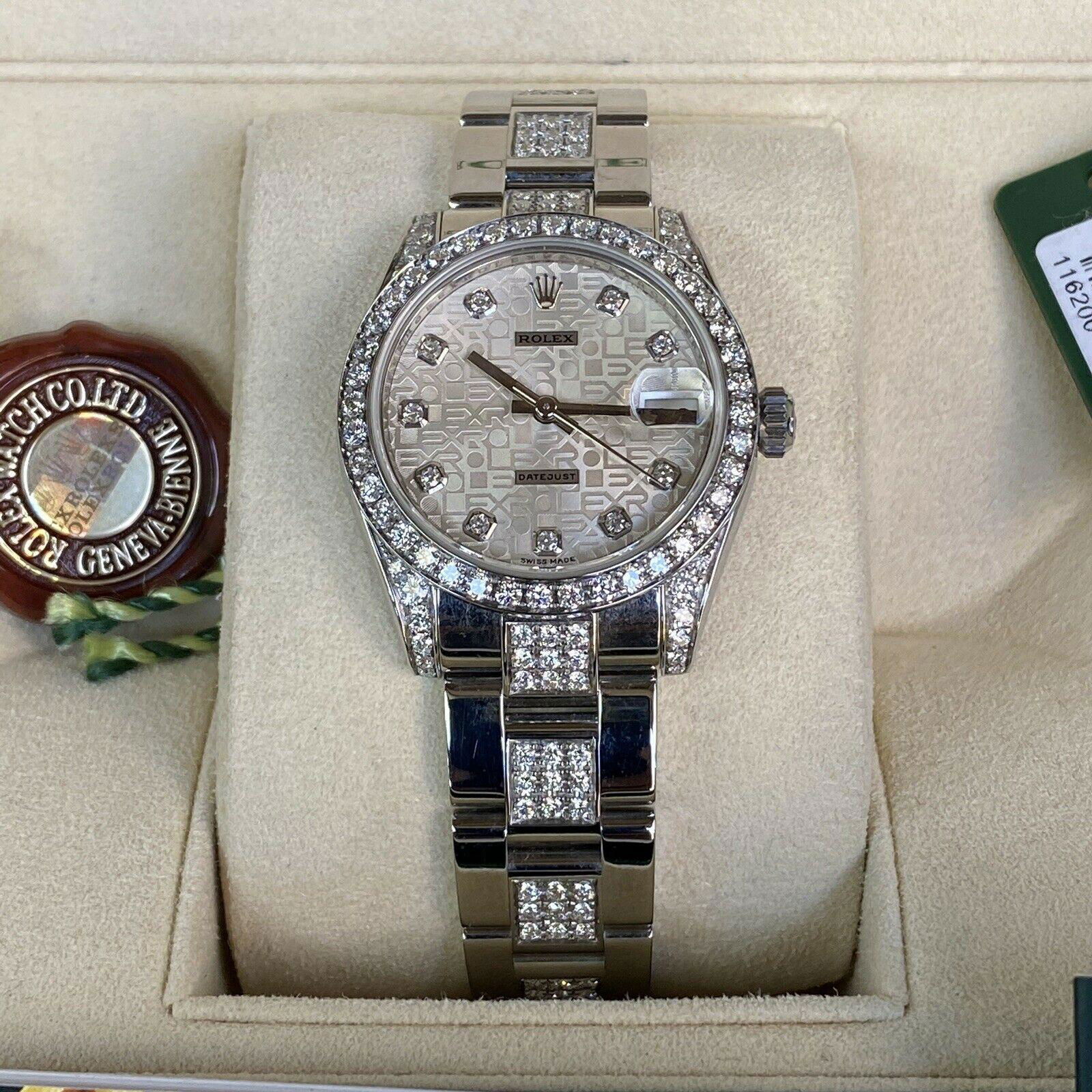 Rolex Datejust 178240 31mm Midsize Diamond Bezel, Lugs And Band. Factory Dial