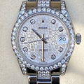 Rolex Datejust 178240 31mm Midsize Diamond Bezel, Lugs And Band. Factory Dial 10