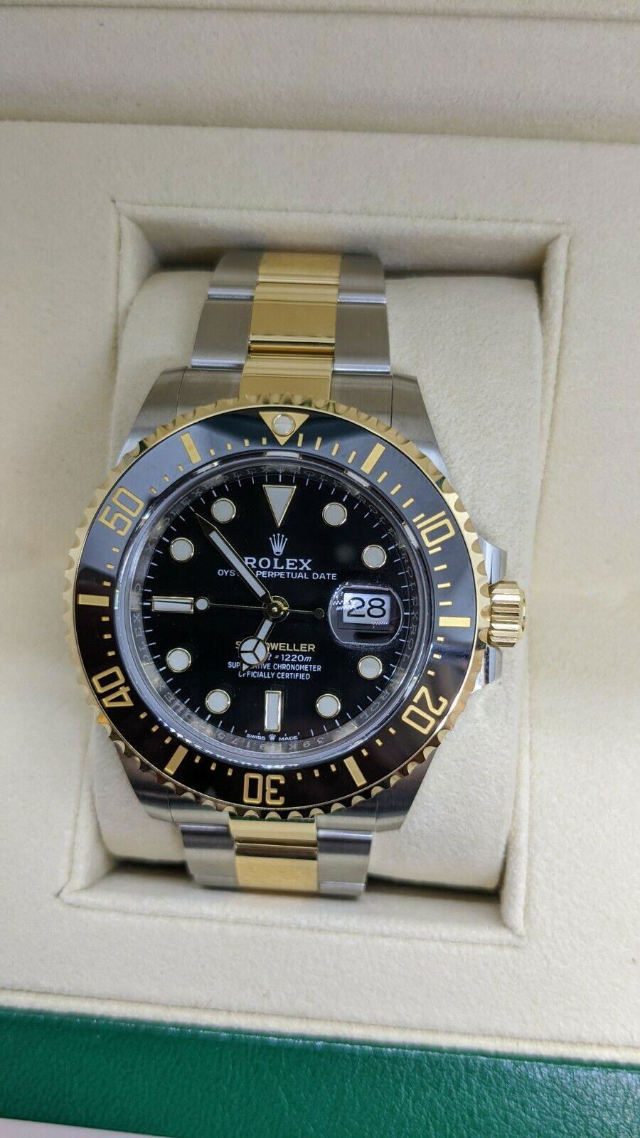 2020 Rolex Sea-Dweller 18K Yellow Gold & Stainless Steel & Ceramic Watch -126603 2