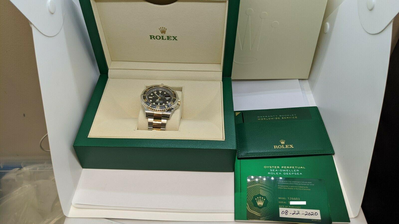 2020 Rolex Sea-Dweller 18K Yellow Gold & Stainless Steel & Ceramic Watch -126603