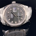 Rolex Datejust 41 Rhodium Diamond Dial 116334 Stainless Steel Box Paper 2017 9