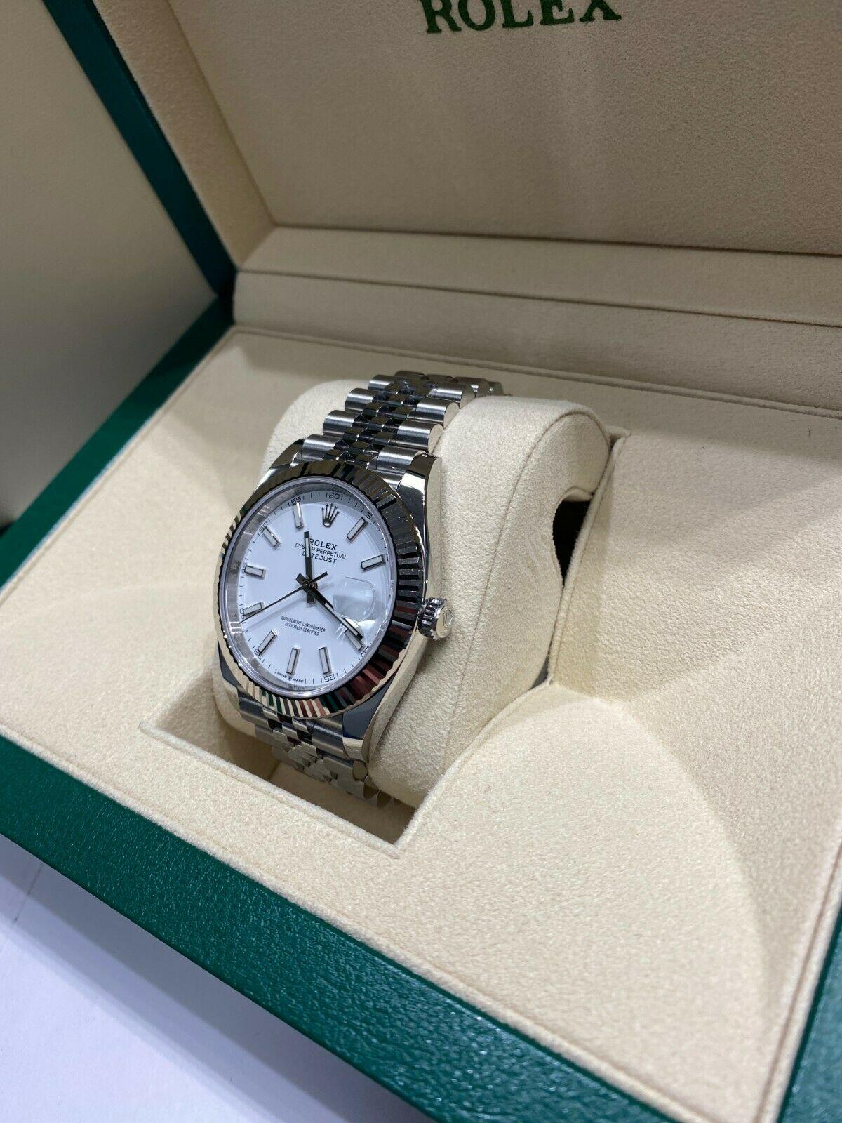 BRAND NEW Rolex Datejust 41 White Dial 126334 Stainless Steel Box Papers 5