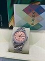 luxury Rolex Datejust 16220 Pink Dial Diamond Bezel Stainless Steel Box Papers