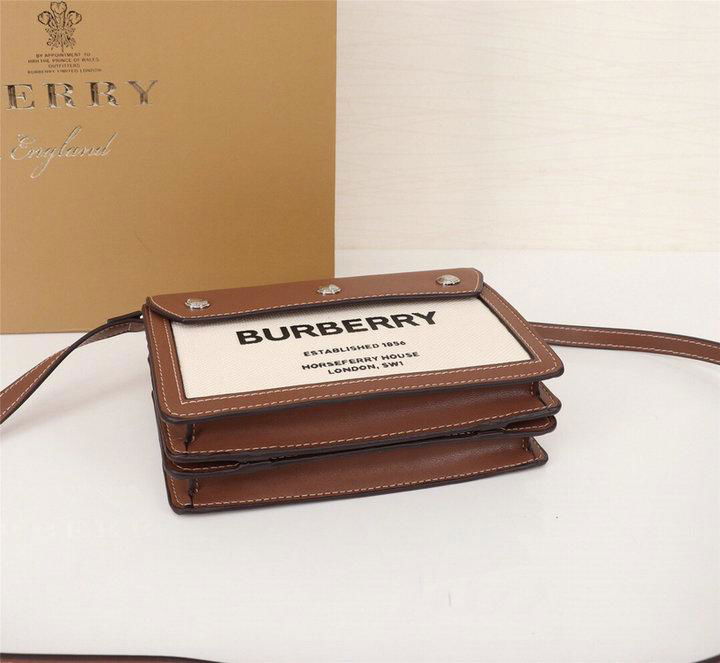 Burberry Mini Horseferry Print Title Bag with Pocket Detail brown