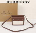 Burberry Mini Horseferry Print Title Bag with Pocket Detail brown