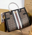 Burberry Medium Monogram Stripe E-canvas Title Bag