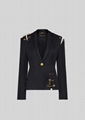 VERSACE Women SAFETY PIN WOOL BLAZER 