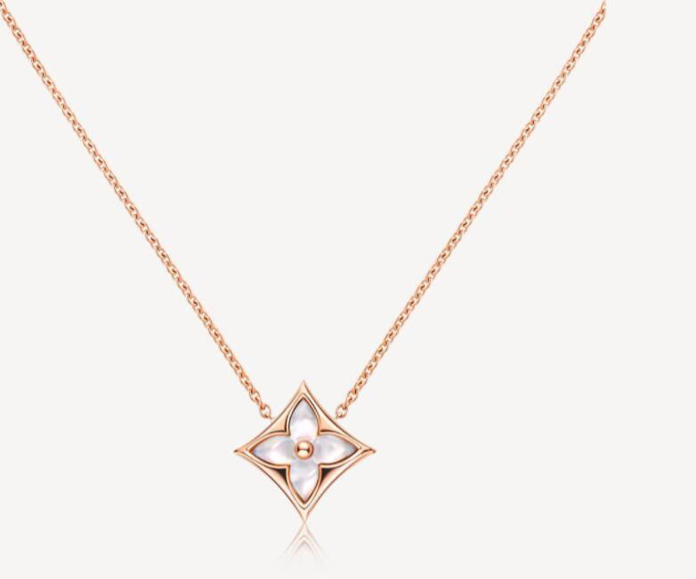 Louis Vuitton COLOR BLOSSOM STAR PENDANT LV necklace PINK GOLD