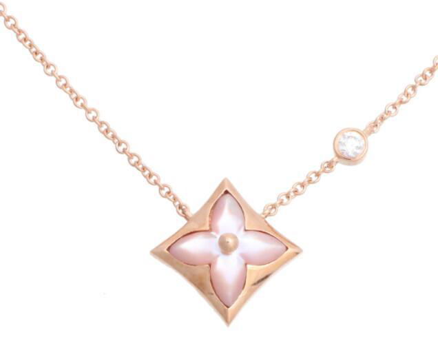               COLOR BLOSSOM STAR PENDANT     INK GOLD AND WHITE MOTHER OF PEARL  5