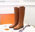 Hermes Knight stud knee boots 