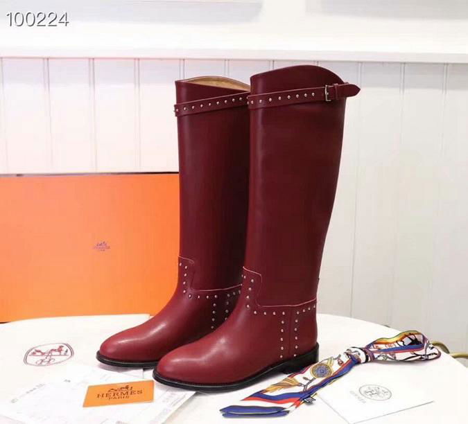 Hermes Knight stud knee boots 