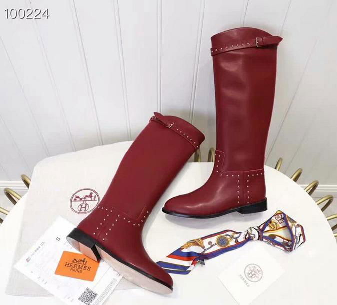 Hermes Knight stud knee boots 