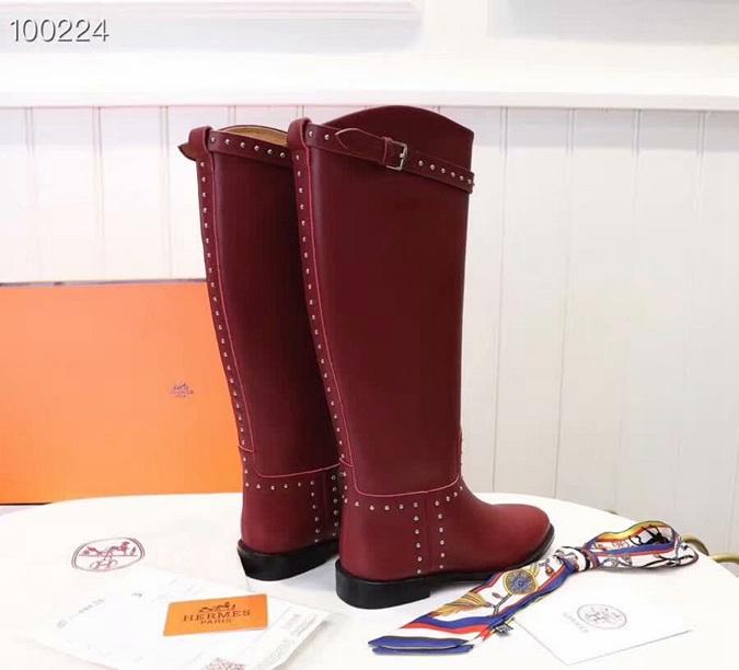 Hermes Knight stud knee boots 