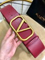 Balenciaga BB leather belt wine