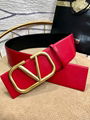 Balenciaga BB leather belt red