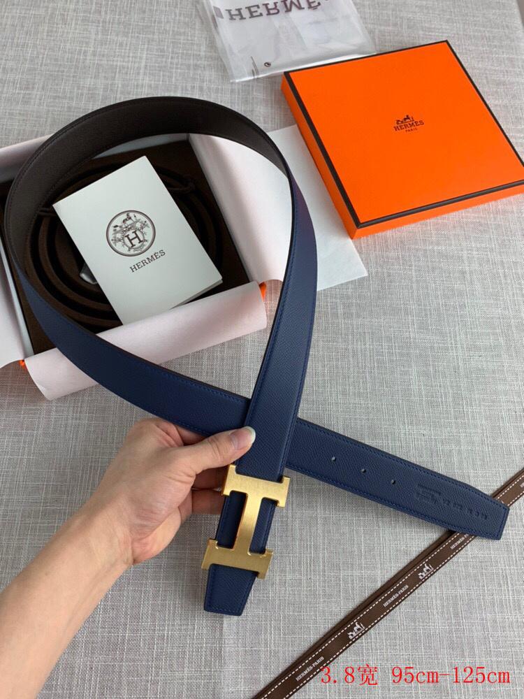 Hermes H belt buckle & Reversible leather strap 38mm